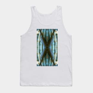 Abstract Pipes on Vertical Corrugated Iron  - by Avril Thomas Tank Top